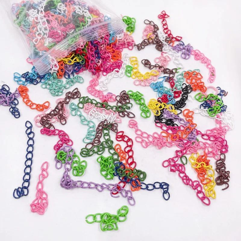 Top Trends: 50 / 100pcs 50mm Bulk Extension Chain Bulk Ending End Connectors Necklace Extended Chains For DIY Keychain Jewelry Making Findings Shoppable Styles