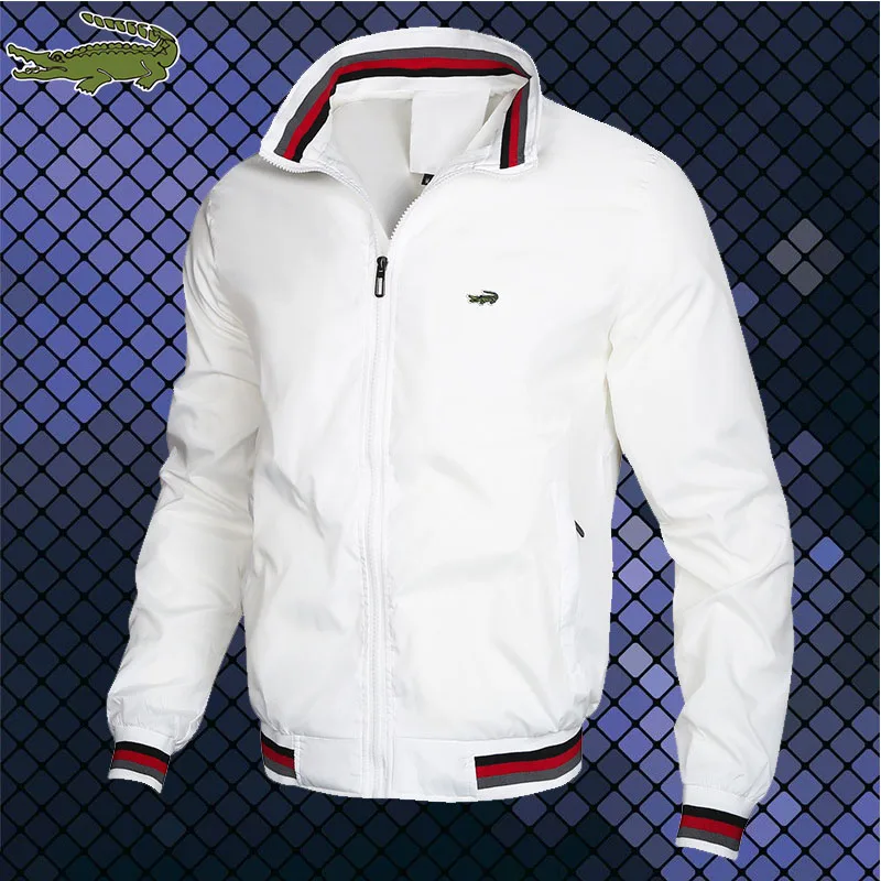 Top Trends: Men's Jacket Embroidery Men's New Casual Windbreaker Aviator Jacket Coat Men's Spring And Autumn Outdoor Waterproof Slim Jacket Shoppable Styles