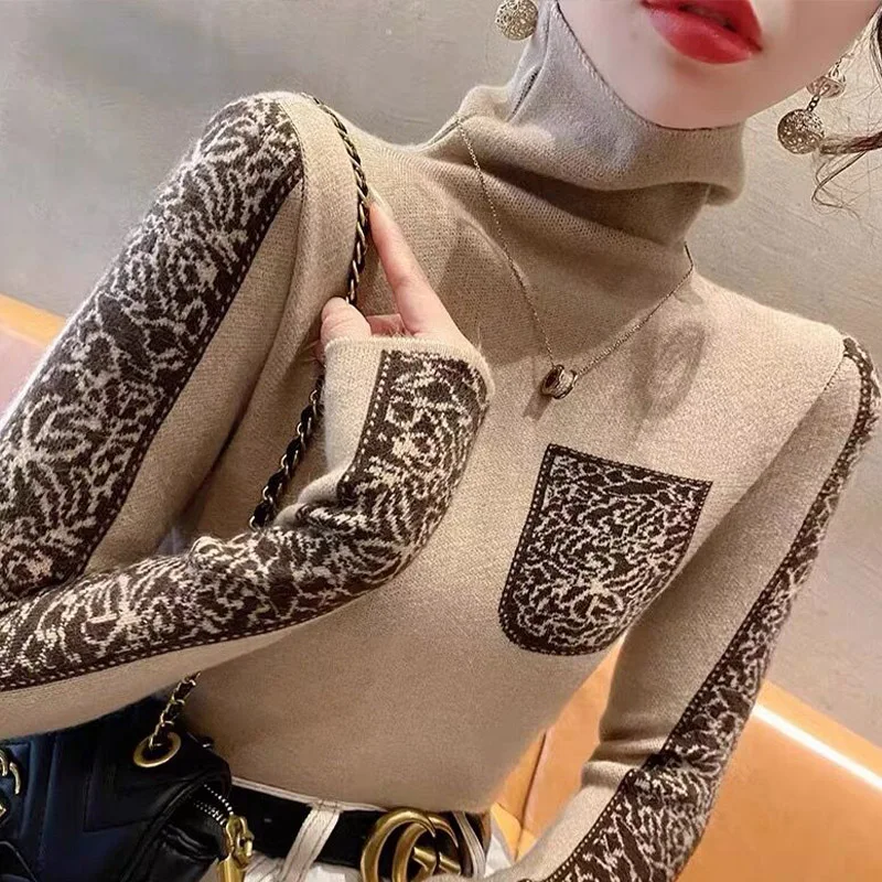 Top Trends: Women Turtleneck Soft Slim Comfort Jumper Early Spring Fashion Inside Commuting Knitted Sweaters Office Lady Elegant Vintage Top Shoppable Styles - Image 6