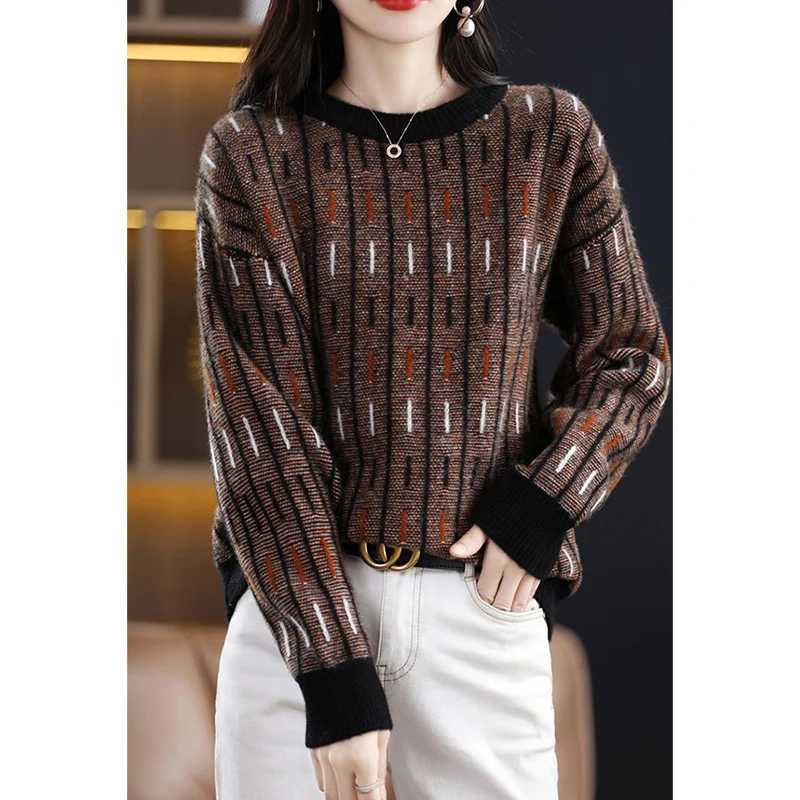 Top Trends: 2023 Autumn Winter Round Neck Loose Casual Fashion Sweater Female Thick Warm Add Velvet Jumpers Women's Knitting Pullover Tops Shoppable Styles - Image 5