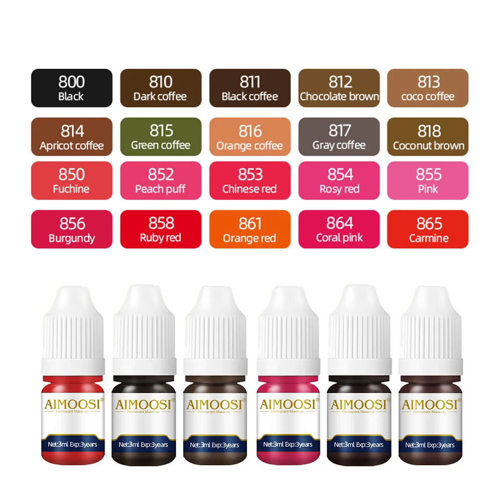 Top Trends: Tattoo Ink Nano Pigment Milkly Colors For Semi Permanent MakeUp Sets Tint Eyebrow Eyeliner Lips Beauty 3ml Microblading Pigments Shoppable Styles - Image 3