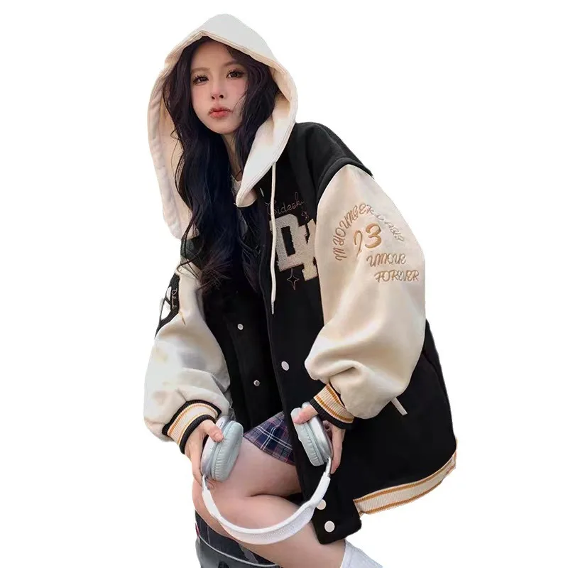 Top Trends: Vintage Baseball Jackets Harajuku Women Autumn Bomber Coats Fashion College Uniform Varsity Y2K Female Oversized Outerwear Shoppable Styles