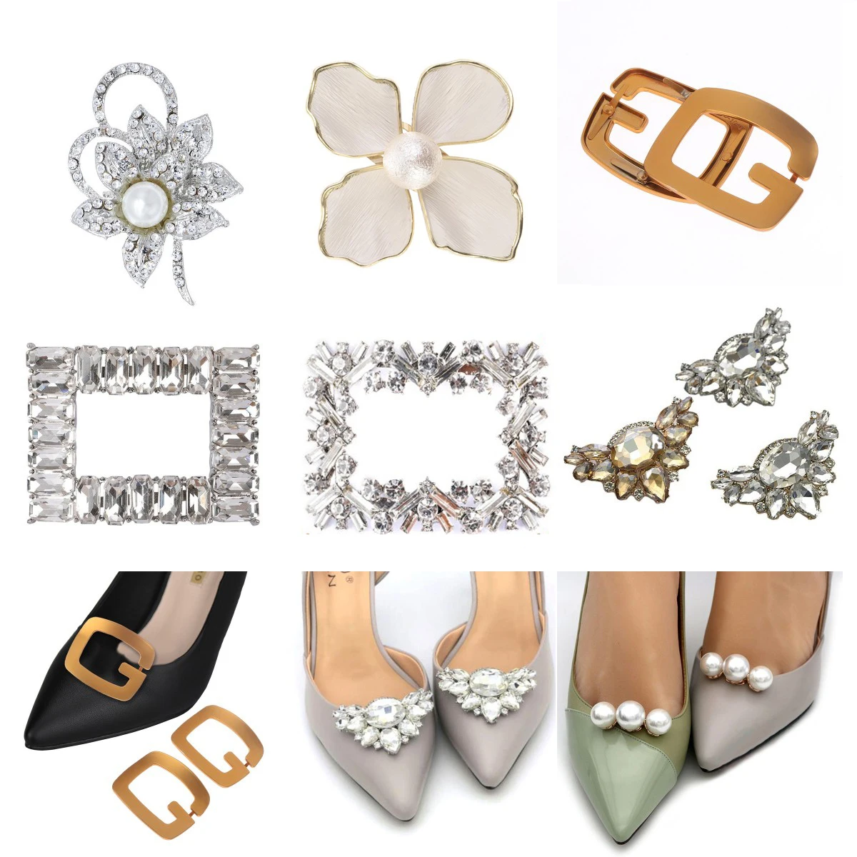 Top Trends: 1PC New Lady Women Elegant Shoe Clip Shiny Rhinestone Decorative Clips Bridal High Heel Charm Buckle Shoes Rhinstones Ornament Shoppable Styles