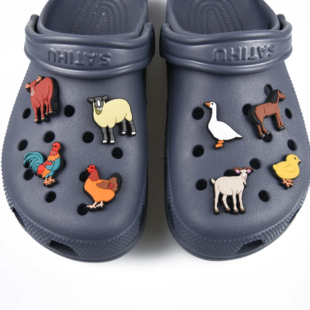 Top Trends: New Arrival Cute Animals Croc Shoe Charms Sushi Poi Spam Shoes Decorations Save Our Earth Wristband Accessories Ox Goat Chicken Shoppable Styles