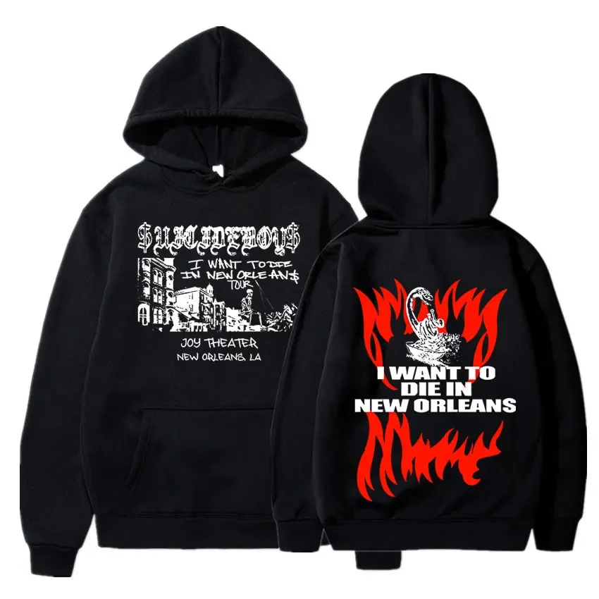 Top Trends: New Uicideboy Hoodie Suicide Boys' New Orleans Music Album Aesthetic Sweatshirt Hip-hop Pullover Street Clothing Shoppable Styles