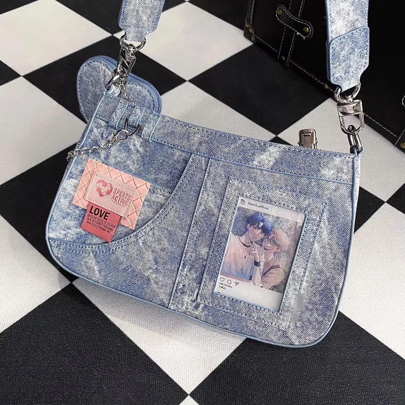 Top Trends: HAEX Y2K Women Bag 2023 Trend Denim Tie Dye Idol Card Ita Bags Subculture Harajuku Bolso Mujer Fashion New Sac A Main Femme Shoppable Styles