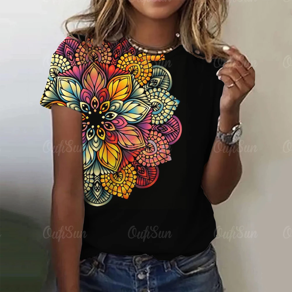 Top Trends: Womens T Shirt Print Tees Summer Blouse Floral Graphic Pullover Female Casual Clothing Vintage Tops Streetwear Harajuku Tshirts Shoppable Styles