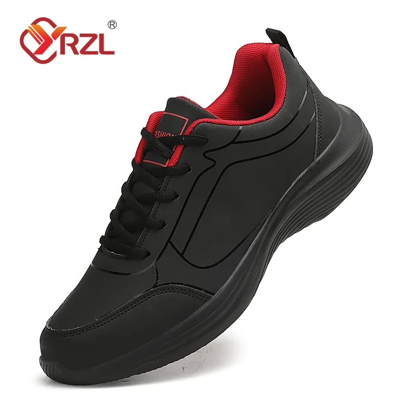 Top Trends: YRZL Men Leather Sport Shoes Leather Running Shoes Outdoor Waterproof Sneakers Men Lightweight Athletic Sneakers For Men Shoppable Styles