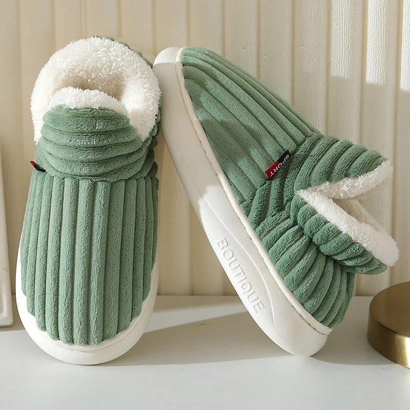 Top Trends: Unisex Home Men Cotton Slippers 2023 New Winter Plus Size 46-47 Casual Plush Shoes Warm Velvet Sneakers Men Women Snow Boots Shoppable Styles - Image 3