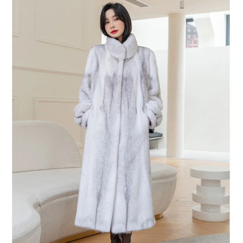 Top Trends: Winter Thick Warm Long Faux Fur Coat Women Long Sleeve Plus Size Luxury High Quality Fur Coat Buttons Stand Collar Tops Korean Shoppable Styles