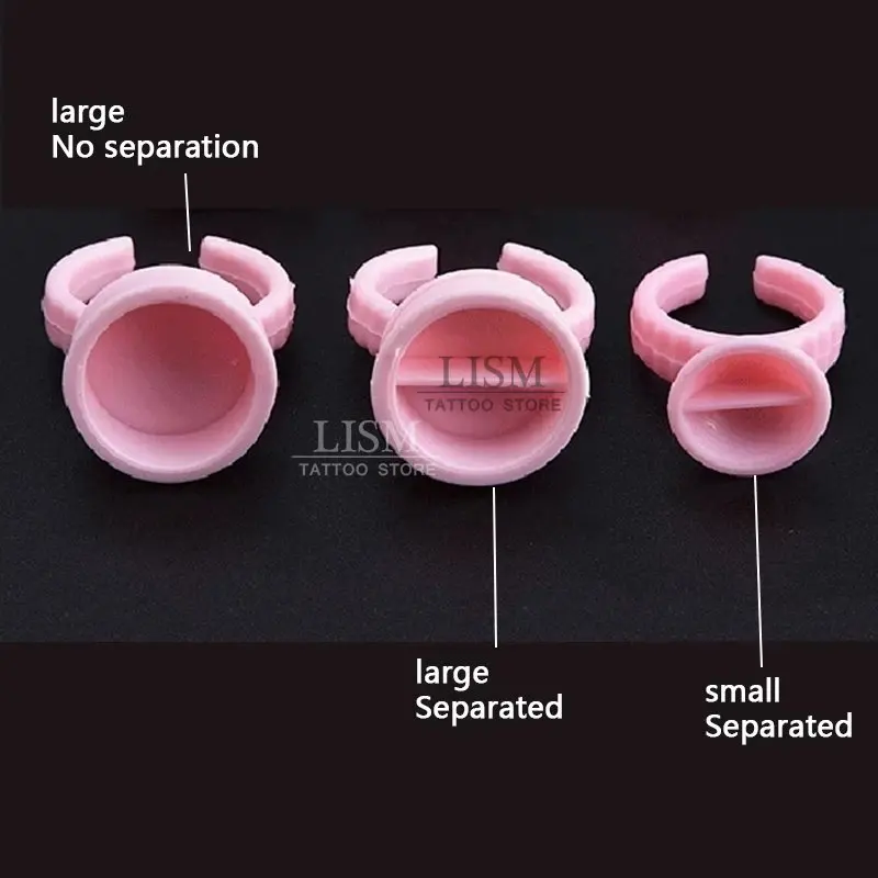 Top Trends: 100 PCS Tattoo Ink Caps Ring Microblading Permanent Tattoo Pigment Holder Cups Container Cap Rings Accessories S / M / L Shoppable Styles - Image 6