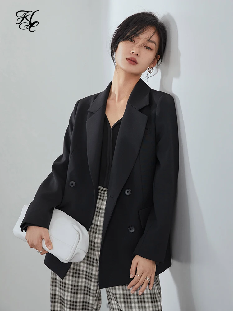 Top Trends: FSLE Office Ladies Casual White Blazer Women Spring Black Oversized Blazer Jacket Female Elegant Business Short Green Coat Shoppable Styles