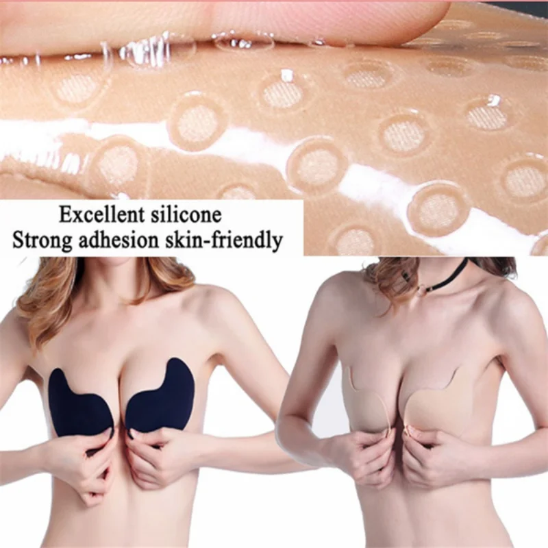 Top Trends: Strapless Silicone Chest Stickers Lift Up Nude Bra Women Reusable Push Up Adhesive Pasty Bras Nipple Cover Lingerie Padding Shoppable Styles - Image 4