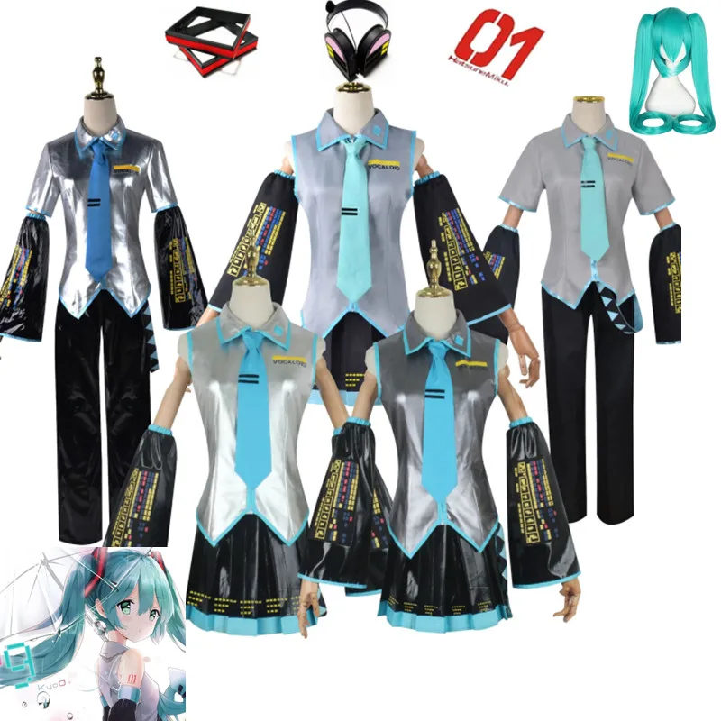 Top Trends: Vocaloid-Disfraz De Peluca Miku Para Mujer, Vestido Midi Japonés Para Principiantes, Disfraz De Miku Futuro Para Halloween Shoppable Styles