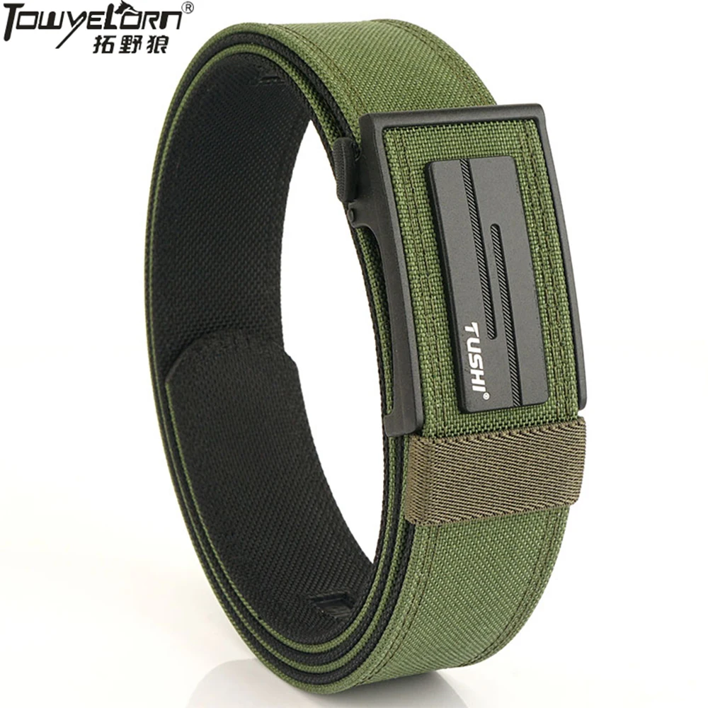 Top Trends: TOWYELORN Hard Tactical Belt For Men Metal Automatic Buckle Gun Belt 1100D Nylon Military Belt IPSC Outdoor Sports Girdle Male Shoppable Styles