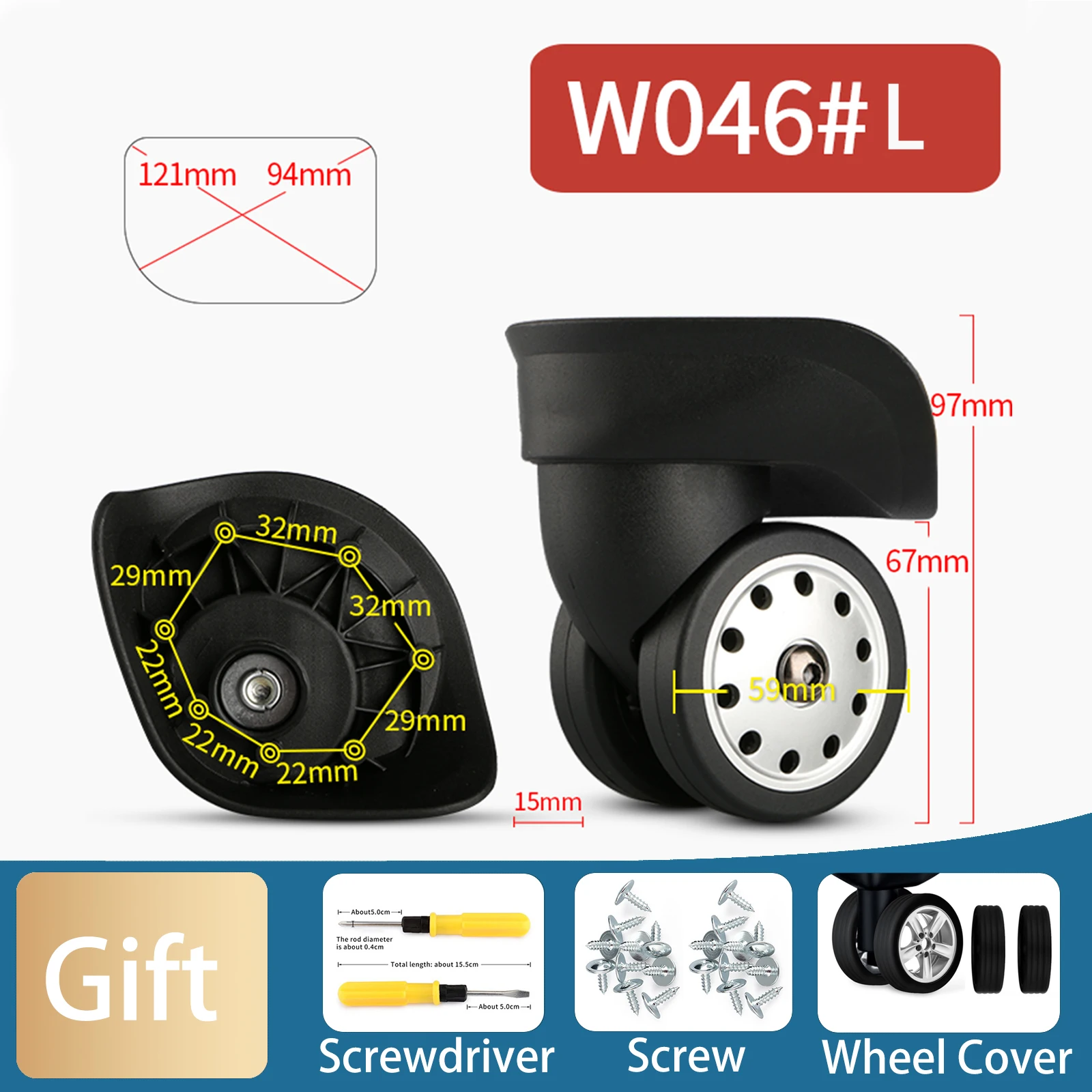 Top Trends: W046 Luggage Wheels Accessories Universal Wheel Trolley Case Repair Travel Password Box Wheel Replacement Caster Suitcase Caster Shoppable Styles