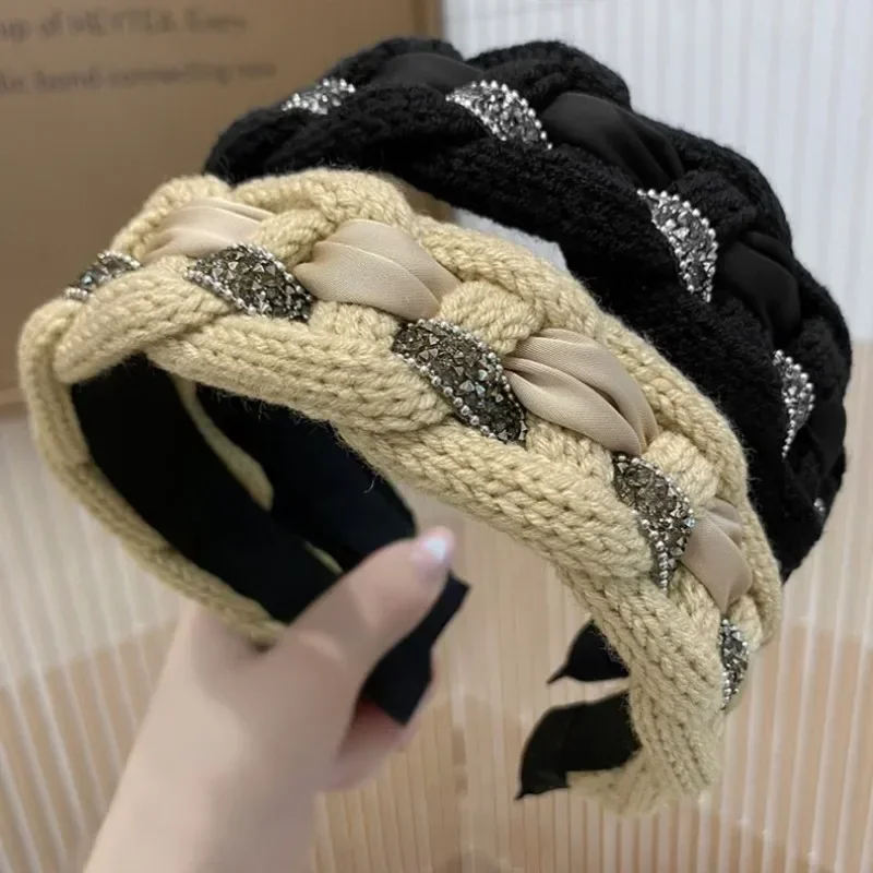 Top Trends: Headband Winter Rhinestone Twist Accessories Woven Ободки На Голову Модные Diademas Para El Pelo Mujer 머리띠 Hair Band Shoppable Styles