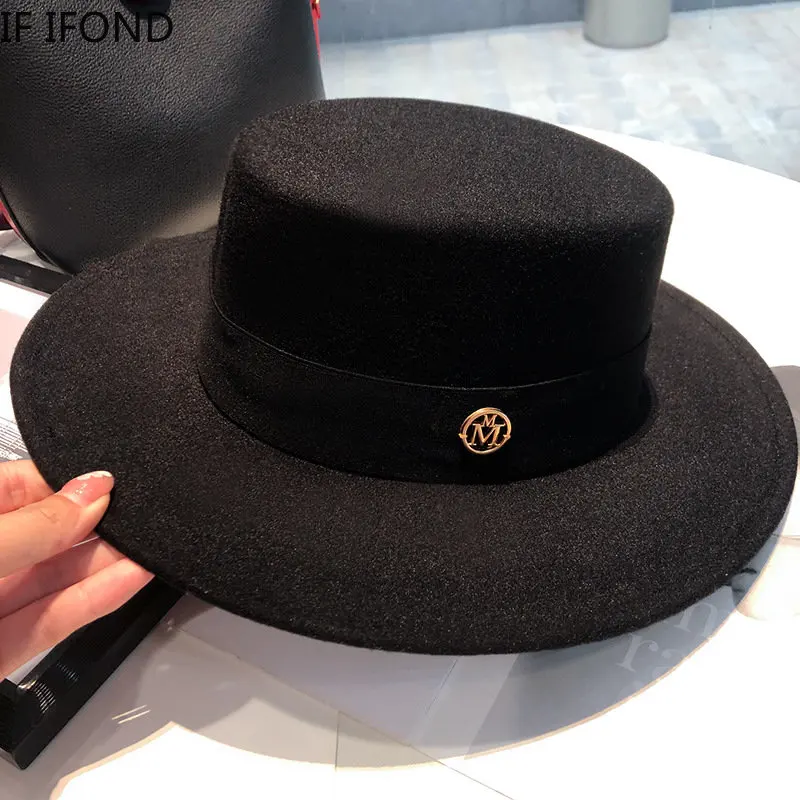 Top Trends: Fedora Hats For Women Flat Top Fashion Elegant Bowler Dress Caps Panama Church Wedding Ribbon Band Hat Men Felt Jazz Hat Shoppable Styles