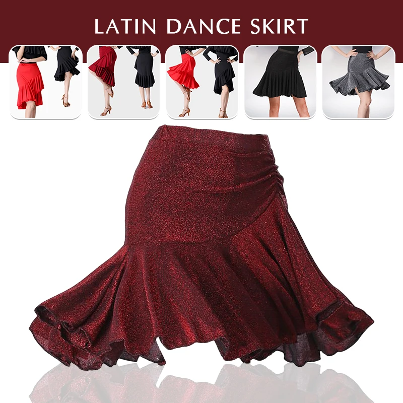 Top Trends: Womens Latin Dance Skirt Ballroom Tango Rumba Dance Dress Female Practice Dress Stage Performamnce Skirt Dancewear Costume Shoppable Styles