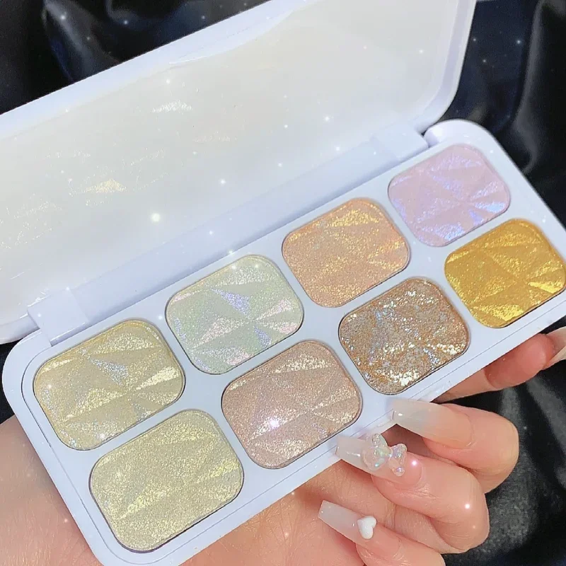 Top Trends: 8 Color Eyeshadow Palette Glitter Pearlescent Matte Eye Shadow Highlighter Makeup Waterproof Lasting Eye Pigments Cosmetic Shoppable Styles