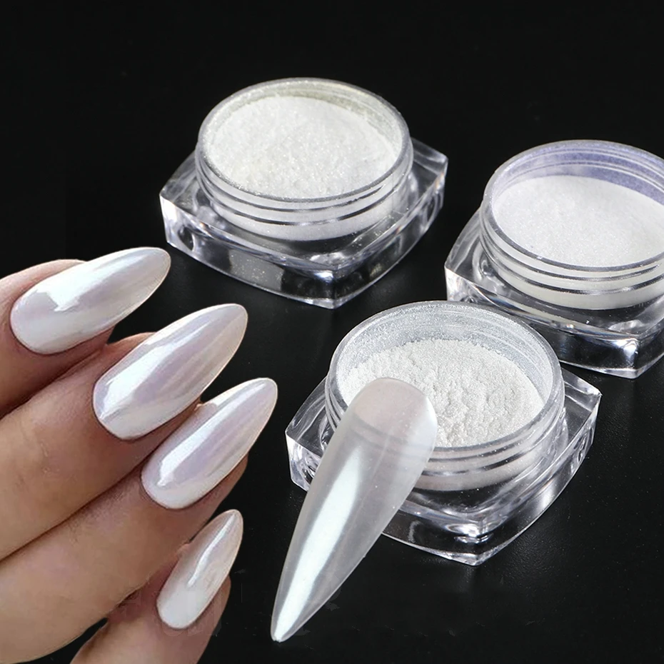 Top Trends: 1Jar Pearl Nail Mirror Powder Pigment Pearlescent Chrome Powder Ice Neon Mermaid Mirror Glitter Pearl Aurora Nail Pigment FT198 Shoppable Styles