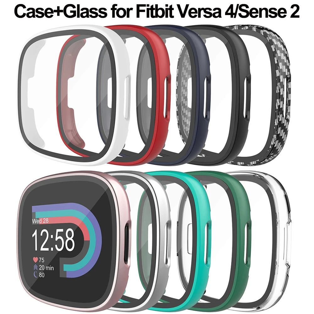 Top Trends: Case+ Glass For Fitbit Versa 4 PC Full Cover Screen Protector For Fitbit Sense 2 Versa 4 Protective Cover Smartwatch Accessories Shoppable Styles