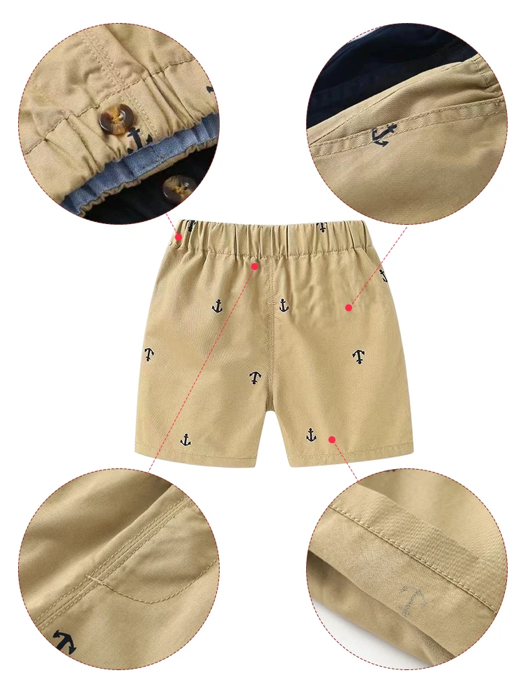 Top Trends: LJMOFA 1-8Y Summer Boys Casual Shorts For Toddler Kids Elastic Waist Short Pant Khaki Cotton Beach Soft Baby Clothing D347 Shoppable Styles - Image 2