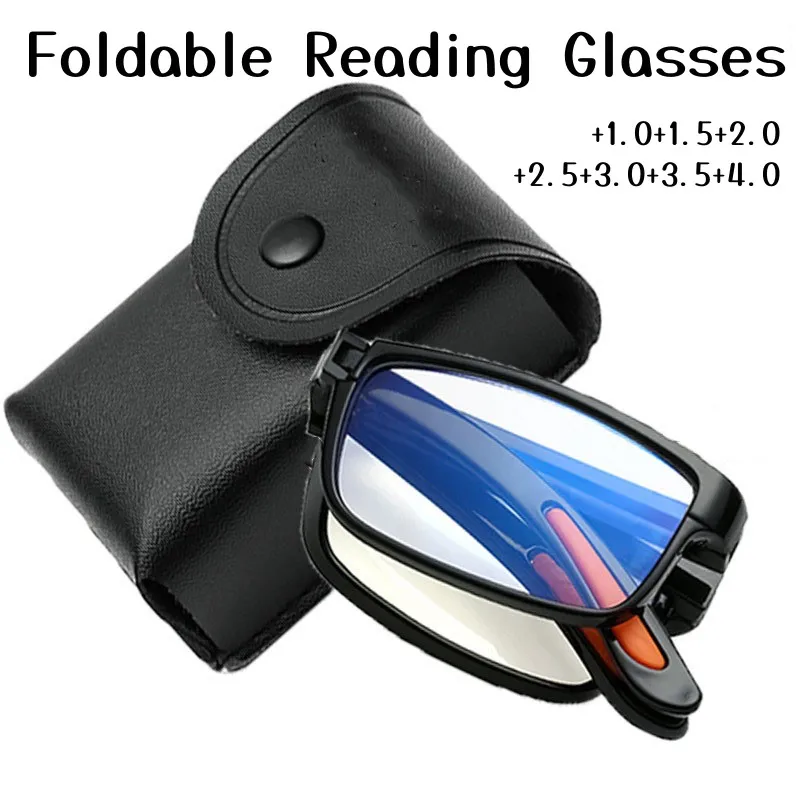 Top Trends: New Fashionable Folding Reading Glasses With Box TR Anti-blue Light Eyewear For Men Women Far Sight Glasses Diopter + 1.0 To + 4.0 Shoppable Styles