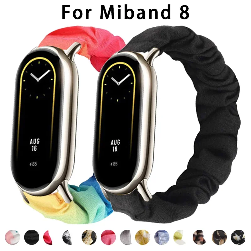 Top Trends: Elastic Strap For Xiaomi Mi Band 8 Print Cloth Smartwatch Bracelet Wristband For Mi Band 8 Correas Miband 8 NFC Pulsera Shoppable Styles