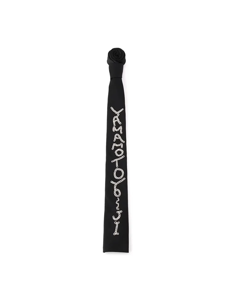 Top Trends: Y3 Embroidery Yohji Tie Clothing Accessory Unisex Dark Style Yohji Yamamoto Tie For Man Y-3 Yohji Ties For Womens Shoppable Styles