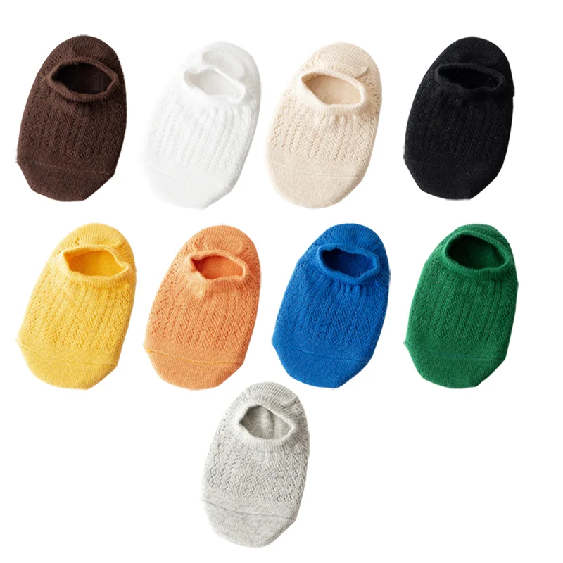 Top Trends: 4Pair / lot New Baby Kids Socks Cotton Non-Slip Mesh Casual Kids Foot Socks Shoppable Styles