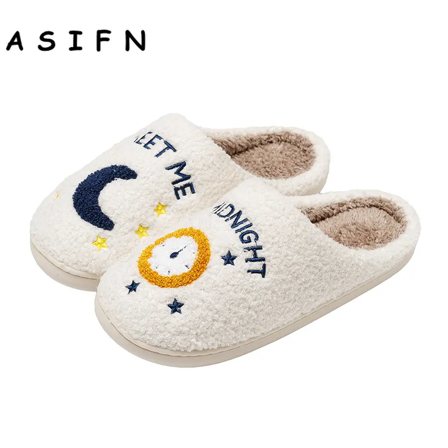 Top Trends: ASIFN Cute Warm Meet Me At Midnight Slippers Cushion Slides Soft Warm Comfort Flat Fur Woman Cartoon House Slippers Funny Shoes Shoppable Styles