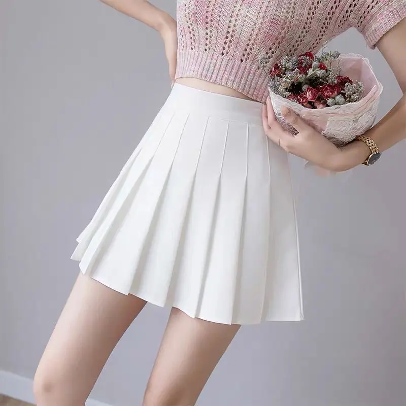 Top Trends: Summer High Waist Skirts Womens Sexy Mini Skirts Vintage Pleated Skirt Korean Tennis Skirts Short White Black Shoppable Styles - Image 4