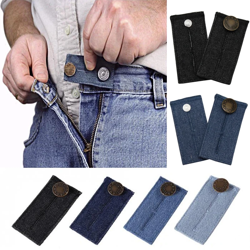 Top Trends: New Unisex Skirt Trousers Jeans Waist Expander Adjustment Waistband Extender Button Elastic Belt Extension Buckle DIY Accessory Shoppable Styles