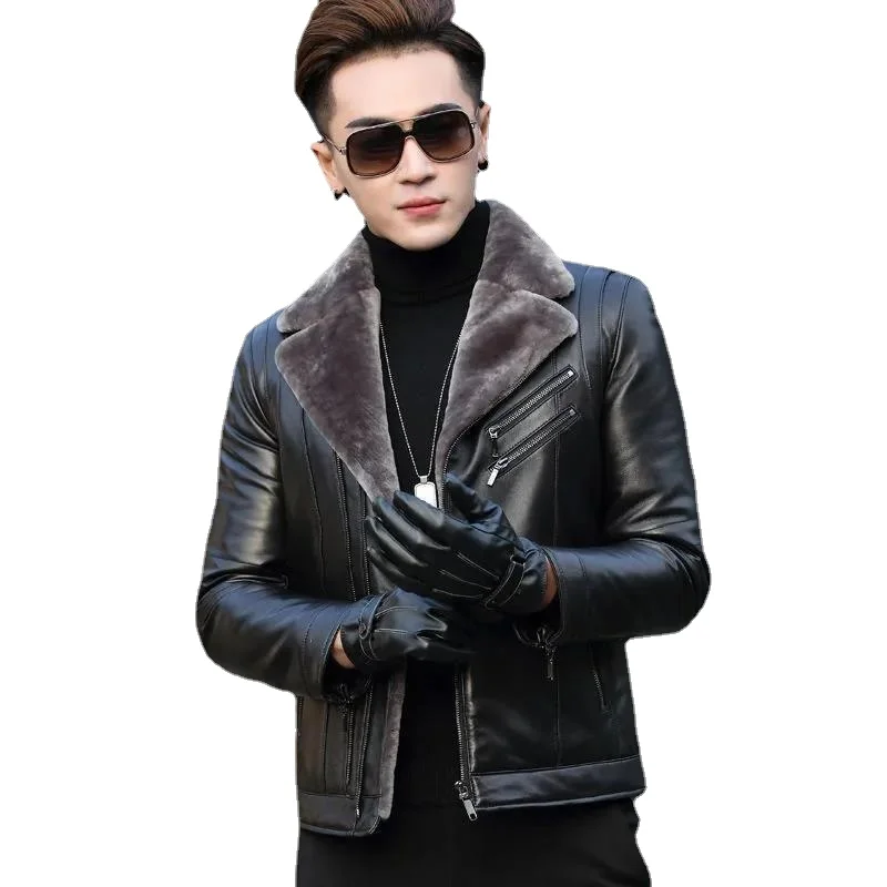 Top Trends: 2023 New Winter Leather Jacket Men's PU Sports Jacket Men's Slim Fit Casual Sports Jacket Men's Suit Collar Coat Shoppable Styles