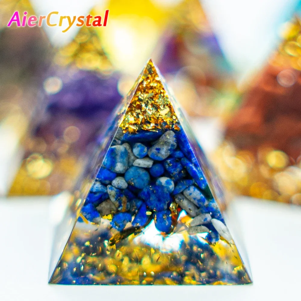 Top Trends: Natural Crystals Energy Pyramid Peridot Healing Reiki Chakra Orgonite Energy Amethyst Quartz Generator For Pyramid Home Decor Shoppable Styles