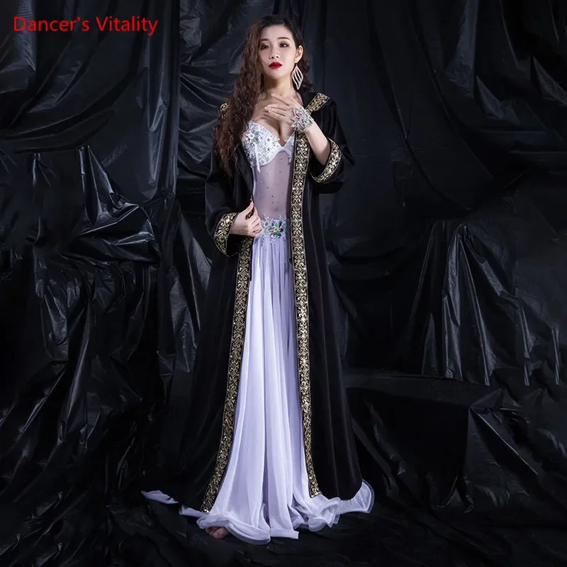 Top Trends: Belly Dance Coat Long Sleeve Robe Competition Clothes Tango Cha Cha Dancewear Female Adult Temperament Performance Clothing Shoppable Styles