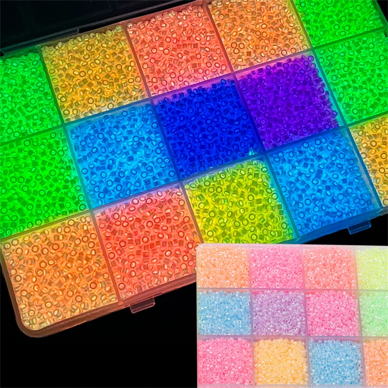 Top Trends: New 10g 700pcs 2.5mm Glass Seed Beads Luminous Glow In The Dark 1mm Hole For Jewelry Making DIY Bracelet Necklace Craft Beads Shoppable Styles