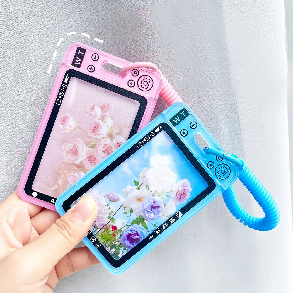 Top Trends: INS Kpop Photocard Holder Acrylic Keychain Photo Card Protective Cover ID Student Cards Case Anti-loss Rope Photo Sleeves Shoppable Styles