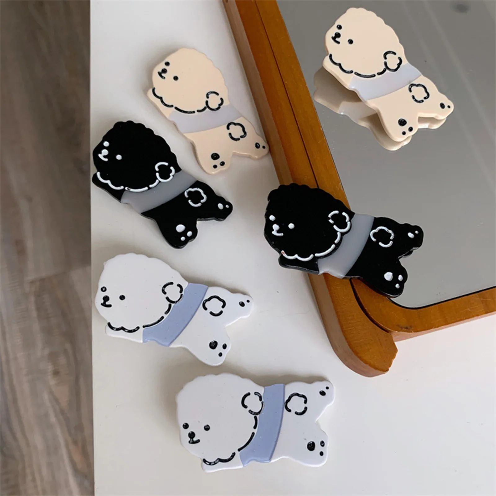 Top Trends: 1pc Cute Cartoon Cat Dog Hair Claw Clips PVC Hair Clips Headwear For Women Girls Fashion Hair Barrette Accessories Gift Headwear Shoppable Styles - Image 6