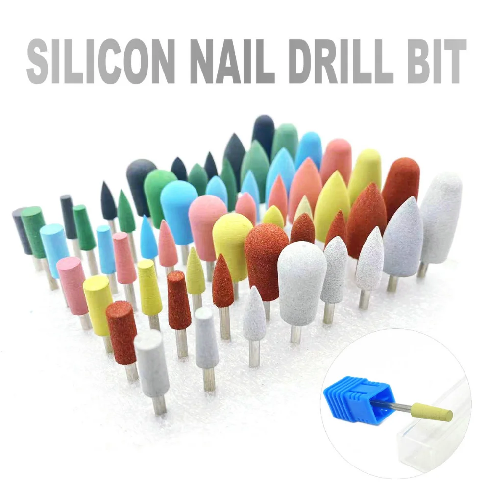 Top Trends: 1pcs Rubber Silicon Nail Drill Milling Cutter For Manicure Bit Flexible Polisher Machine Electric Nail File Art Tools Shoppable Styles