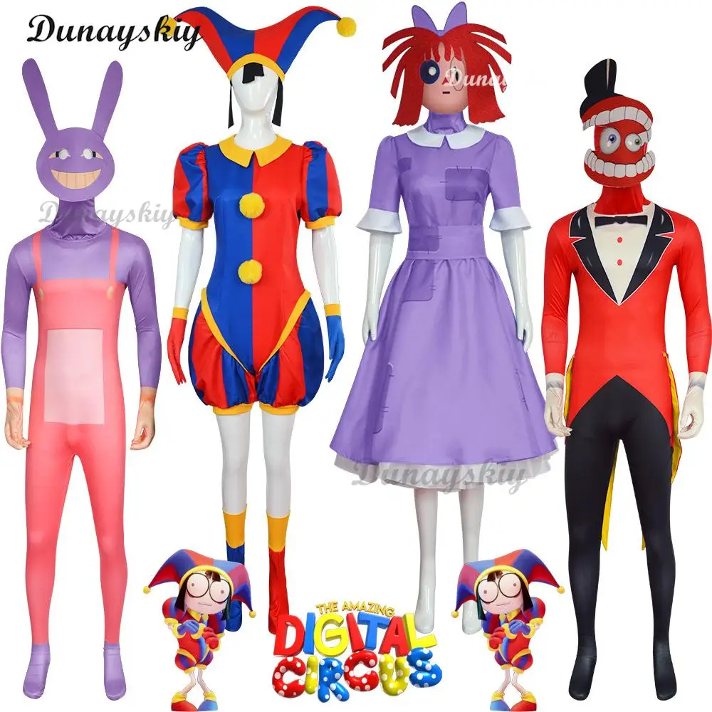 Top Trends: Pomni Cosplay Cartoon Costume Amazing Digital / Circus Cosplay Ragatha Jax Caine Cosplay Theater Children Christmas Kids Gifts Shoppable Styles