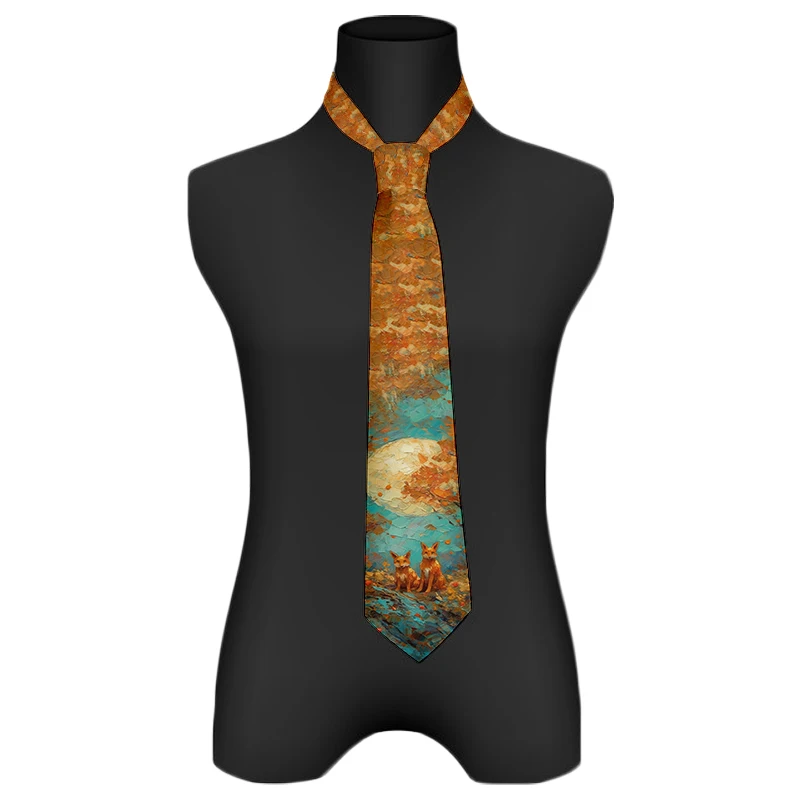 Top Trends: Harajuku Fashion Unisex Tie Classic Oil Painting 3D Printing High-quality Novel Tie Personalized Dating Wedding Party Tie Shoppable Styles - Image 5