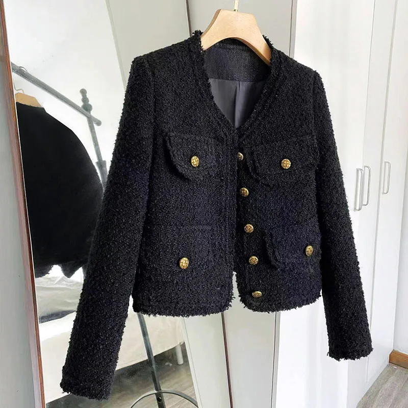 Top Trends: Sandro Rivers Tweed Short Jacket For Women French Niche Blouse Vintage Style Upscale Sense Of Temperament Coat, Spring, Shoppable Styles