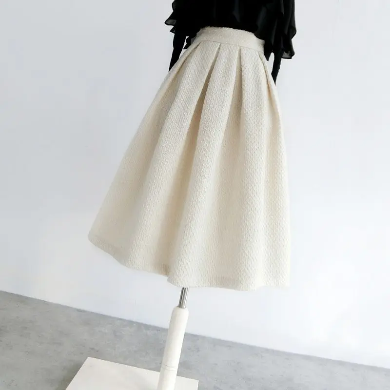 Top Trends: 2023 New Spring And Autumn Fashion Slim Jacquard Fluffy Skirt Temperament Commuter Women's Flesh Covering Unique Half Skirt Shoppable Styles