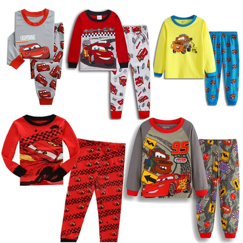 Top Trends: 2024 Disney Cars Children's Pajamas Set Toy Story New Children's Autumn Clothing Boys Cotton Cartoon Long Sleeve Boys Clothes Shoppable Styles