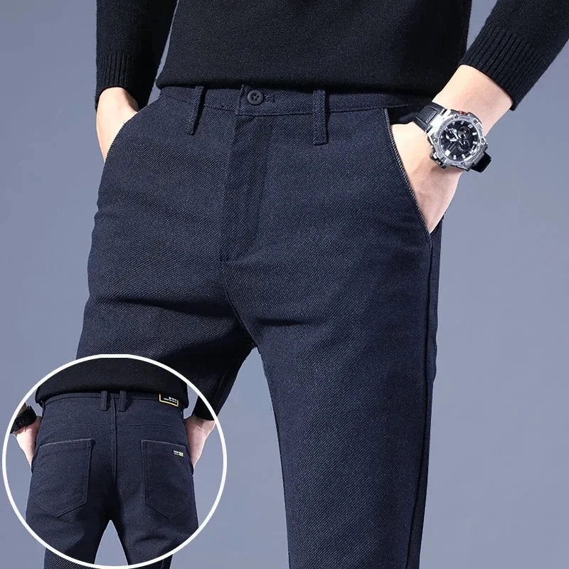 Top Trends: Spring Autumn Men Korean Suit Pants Business Office Streetwear Fashion Male Clothing Elastic Loose Casual Straight Trousers 38 Shoppable Styles