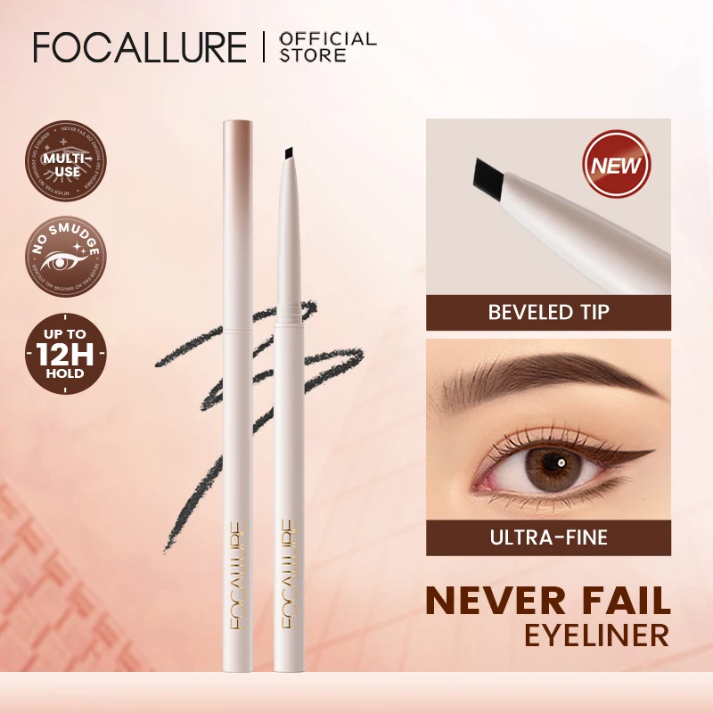 Top Trends: FOCALLURE Ultra-fine Smooth Eyeliner Multi-use Waterproof Quick-dry Anti-transfer Beveled Tip Eye Gel Liner Pencil Makeup Tools Shoppable Styles