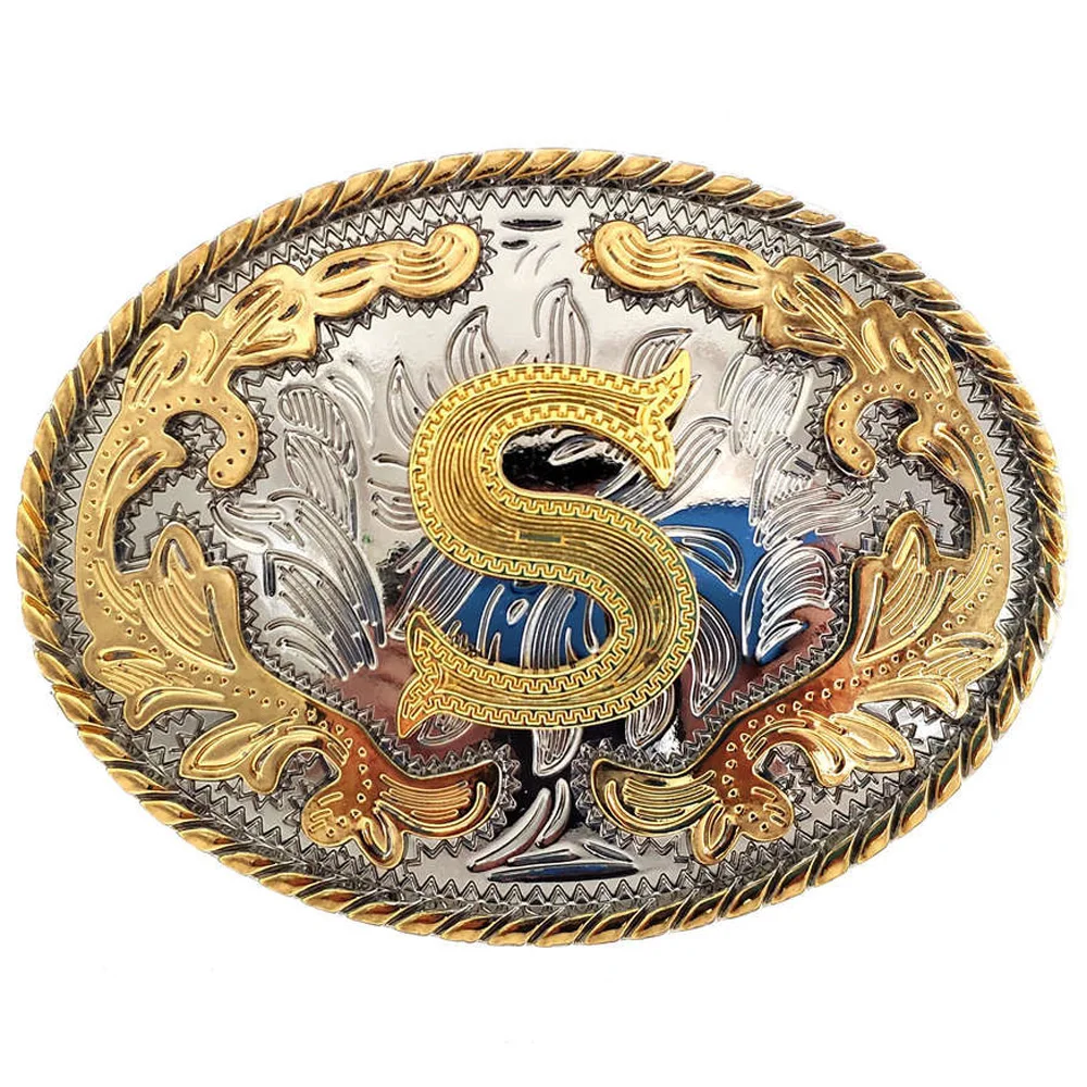 Top Trends: Cheapify Dropshipping Western Initial Letters ABCDEFG To Y-Cowboy Rodeo Gold Large Belt Buckle For Men And Women (ABC-Z) Shoppable Styles