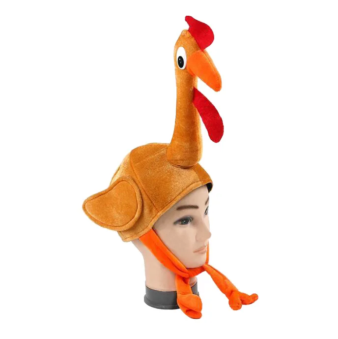 Top Trends: Turkey Thanksgiving Hat Novelty Cooked Chicken Bird Secret Santa Fancy Dress Funny Adults Hat Festival Costume Caps New Arrivals Shoppable Styles - Image 4